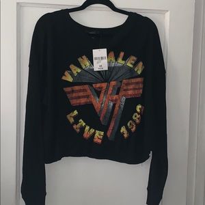 Van Halen Live 1982 Forever 21 long sleeve croptop